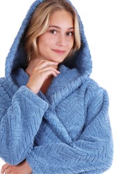 Athena luxusní dámský bavlněný froté župan s kapucí