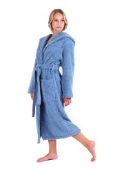Athena luxusní dámský bavlněný froté župan s kapucí