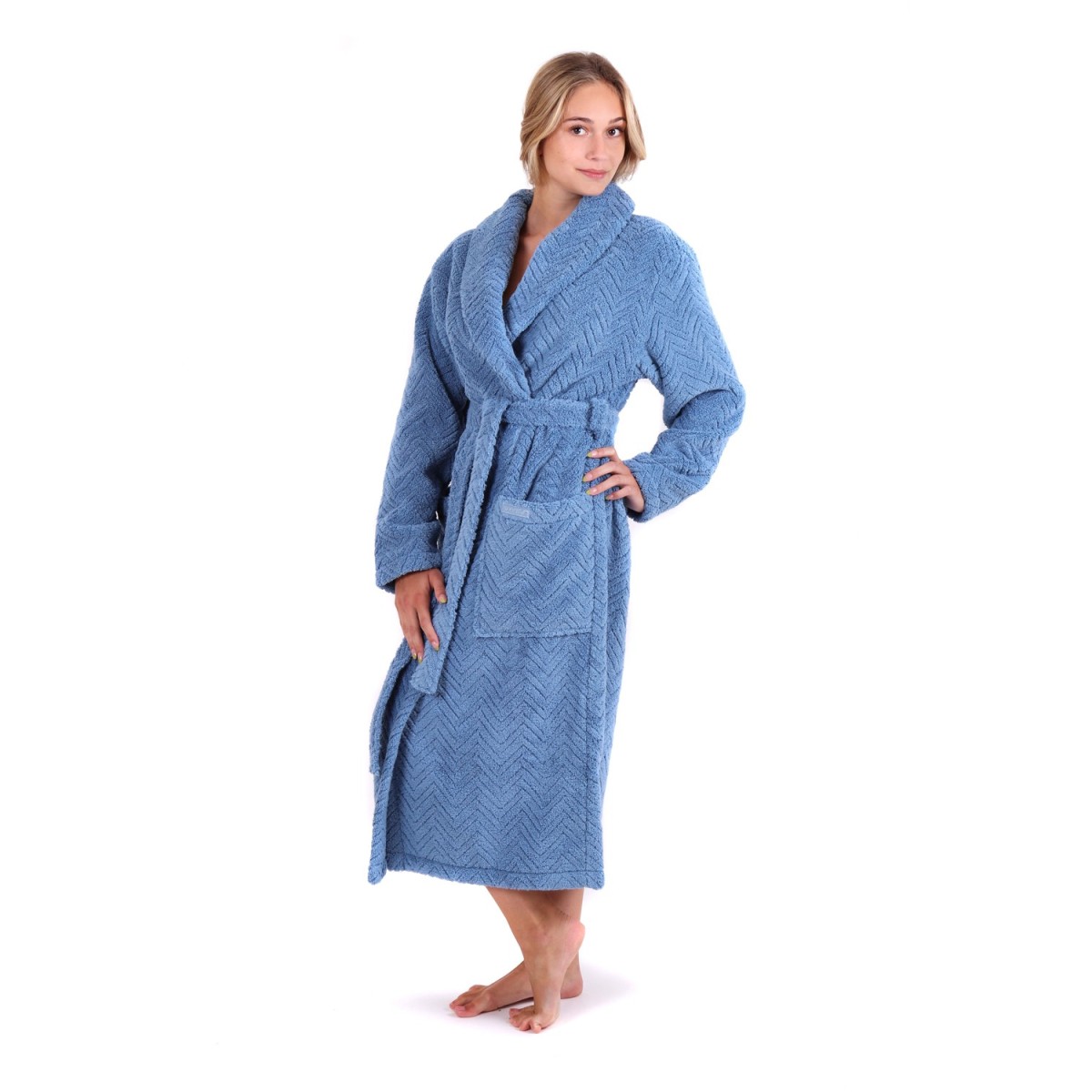 Luxusní unisex župan Athena se šálovým límcem.