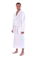 Luxusní unisex župan Athena se šálovým límcem.