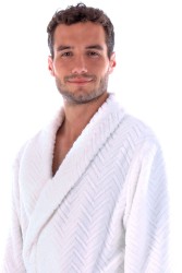 Luxusní unisex župan Athena se šálovým límcem.