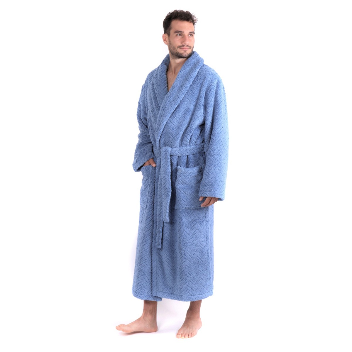 Luxusní unisex župan Athena se šálovým límcem.