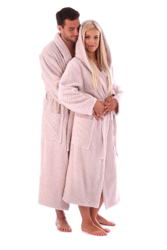 Luxusní unisex župan Athena se šálovým límcem.
