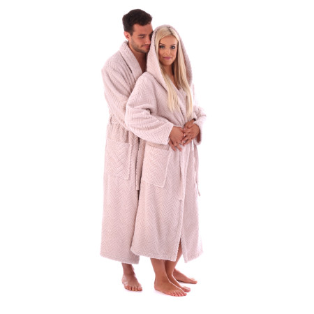 Luxusní unisex župan Athena se šálovým límcem.