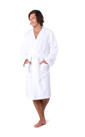 unisex župan Sauna Vestis bílý kimono