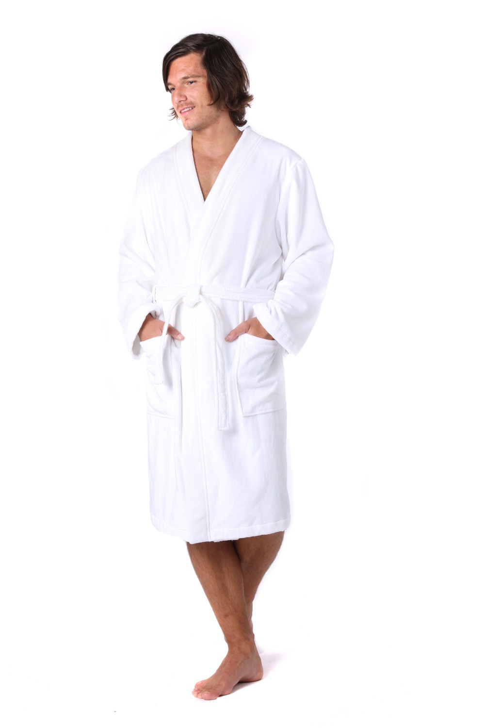 unisex župan Sauna Vestis bílý kimono