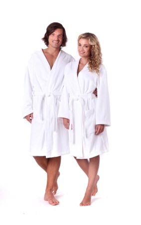 unisex župan Sauna Vestis bílý kimono