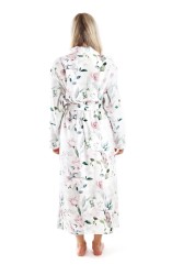 dlouhý hřejivý dámský župan Calypte s motivem kolibříků