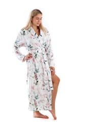 dlouhý hřejivý dámský župan Calypte s motivem kolibříků