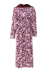 Flora dámský dlouhý župan s kapucí hřejivý