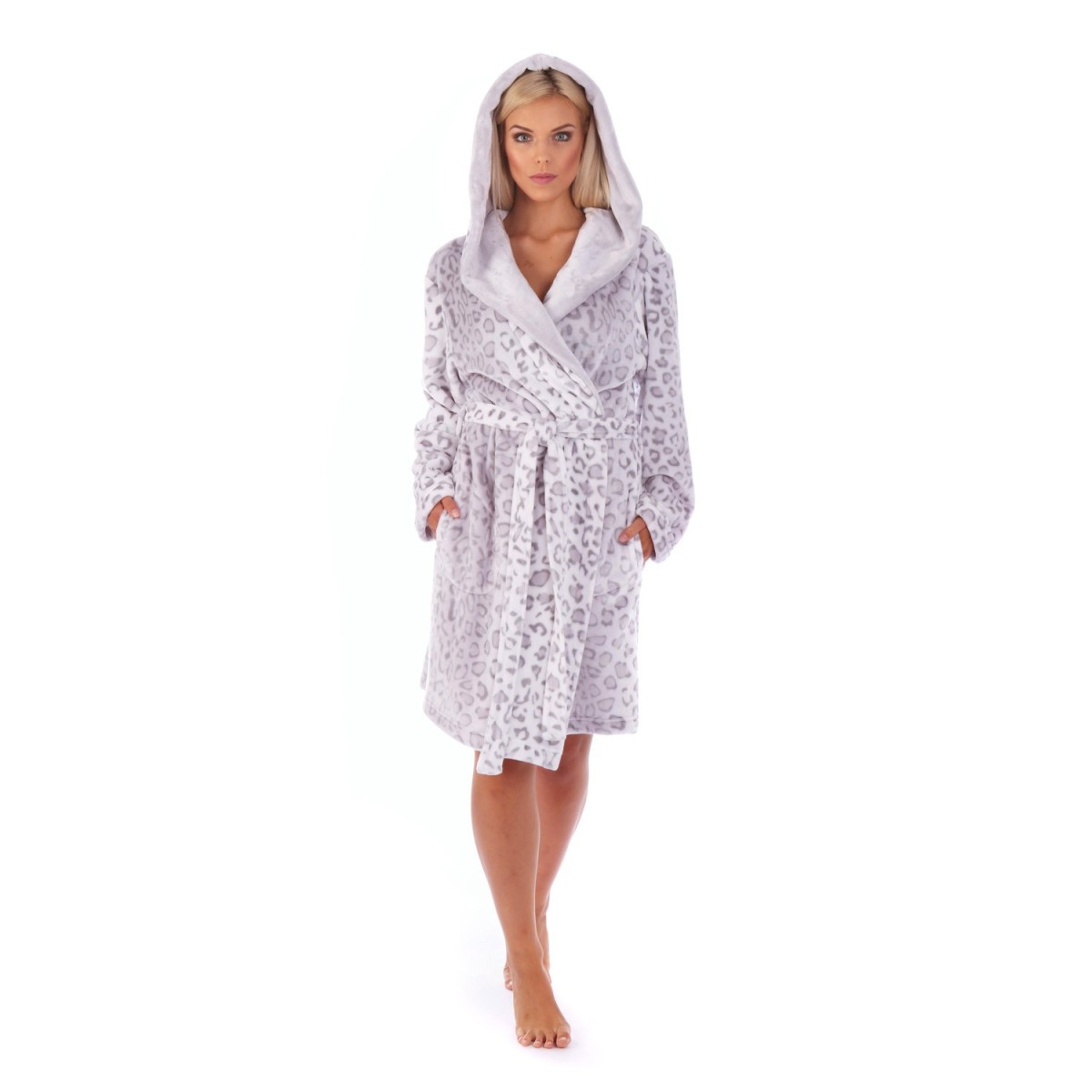 Irbis dámský 3/4 župan s kapucí hřejivý