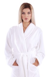 unisex župan Sauna Vestis bílý se šálovým límcem