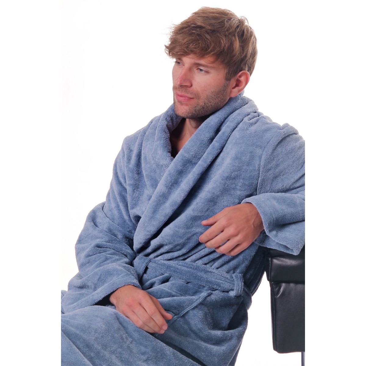 unisex župan Vestis Tampa se šálovým límcem nadměrné velikosti