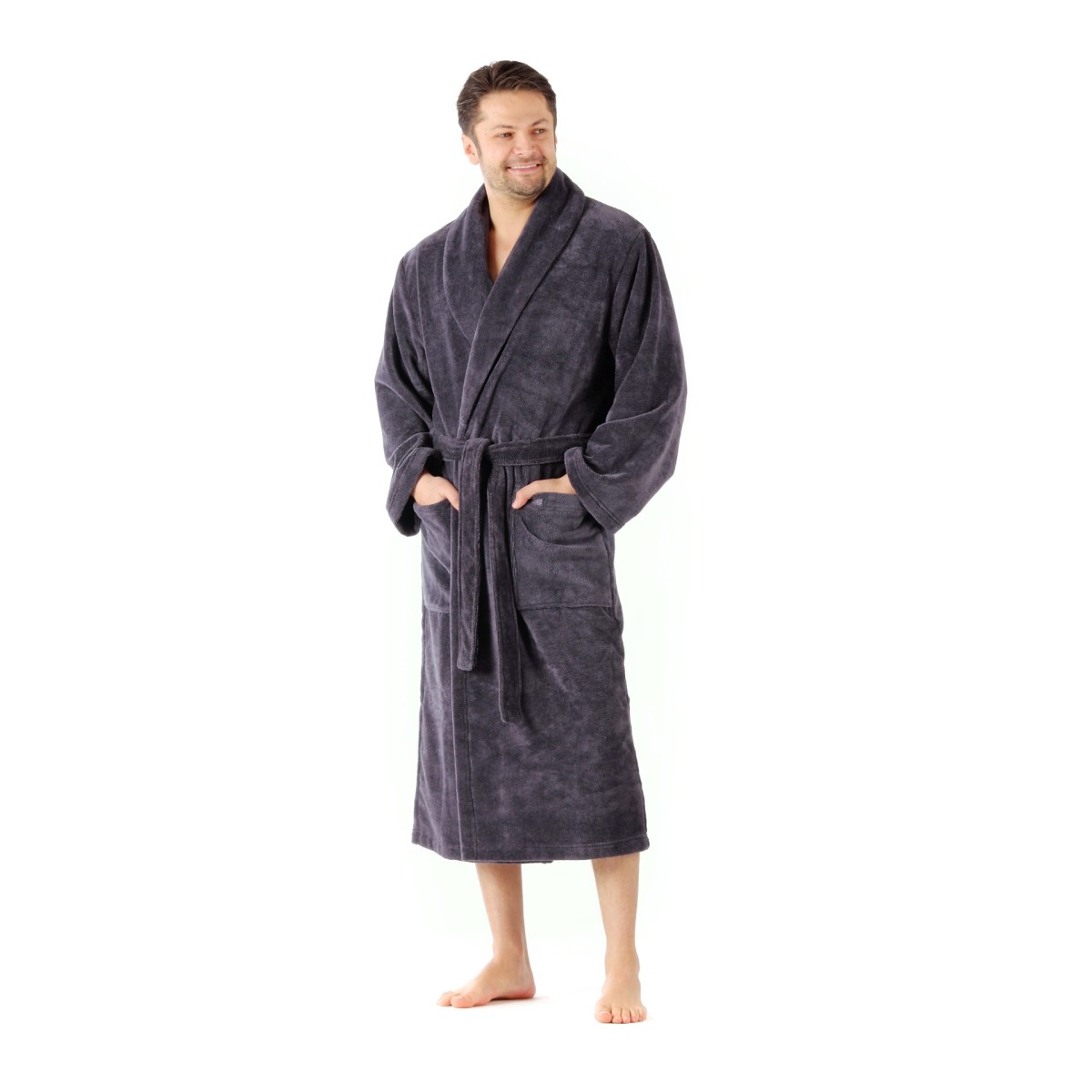 unisex župan Vestis Tampa se šálovým límcem nadměrné velikosti