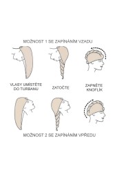 turban na vlasy pro šetrné osušení