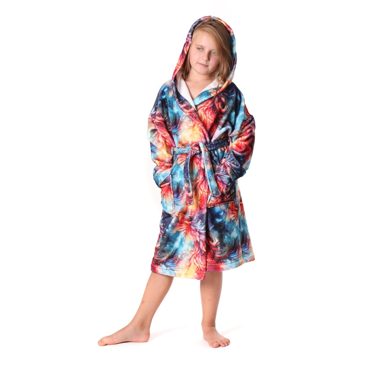 dětský župan Toya blue s kapucí