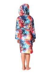 dětský župan Toya blue s kapucí