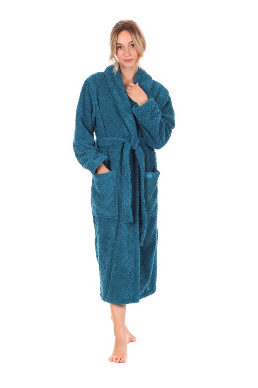 Luxusní unisex župan Athena se šálovým límcem.