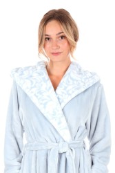 Flora dámský krátký župan s kapucí hřejivý