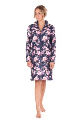 3/4 hřejivý dámský župan Toya blue na zip značky Vestis