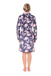 3/4 hřejivý dámský župan Toya blue na zip značky Vestis