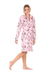 3/4 hřejivý dámský župan Toya pink na zip značka Vestis