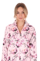 3/4 hřejivý dámský župan Toya pink na zip značka Vestis