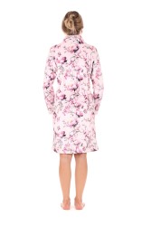 3/4 hřejivý dámský župan Toya pink na zip značka Vestis