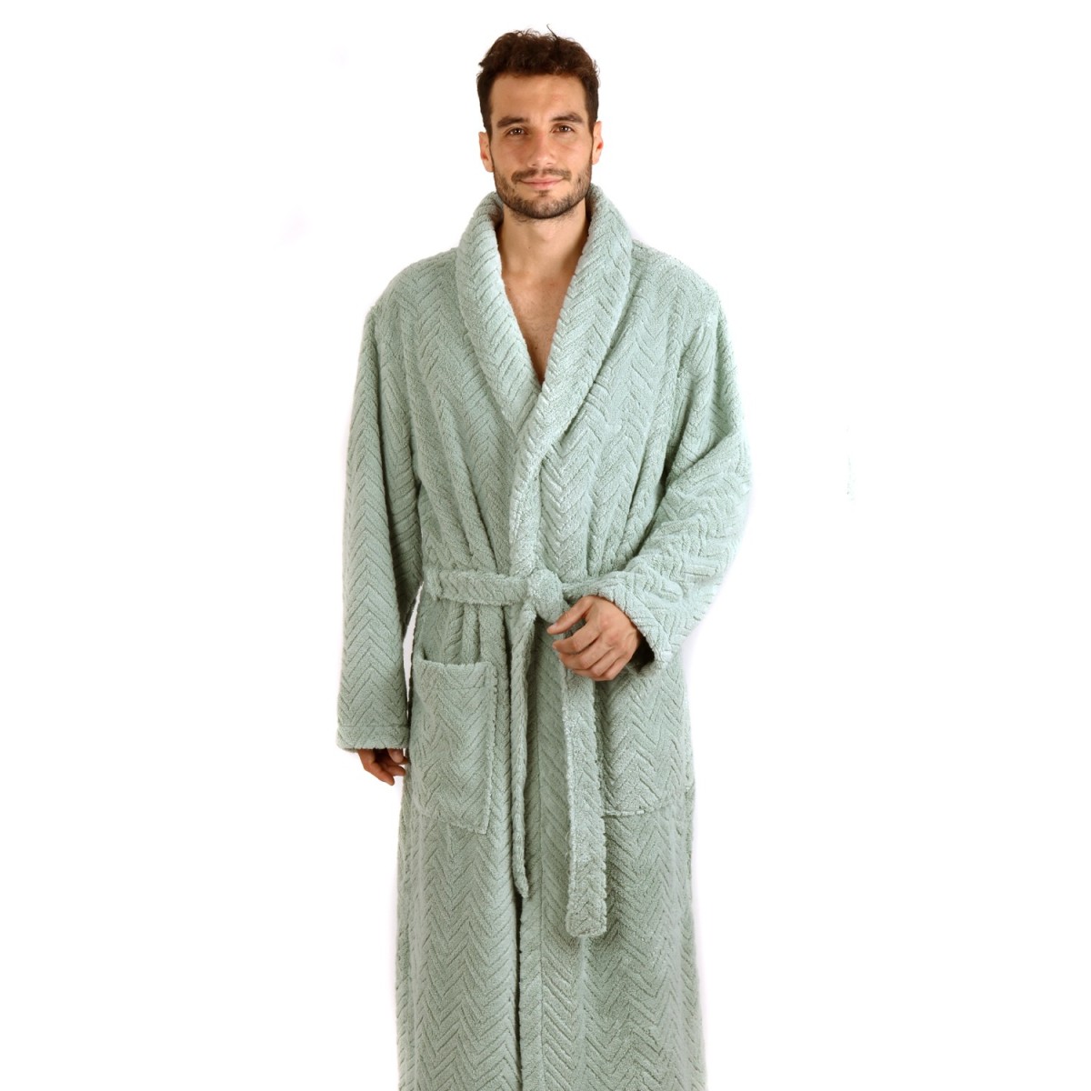 Luxusní unisex župan Athena se šálovým límcem.