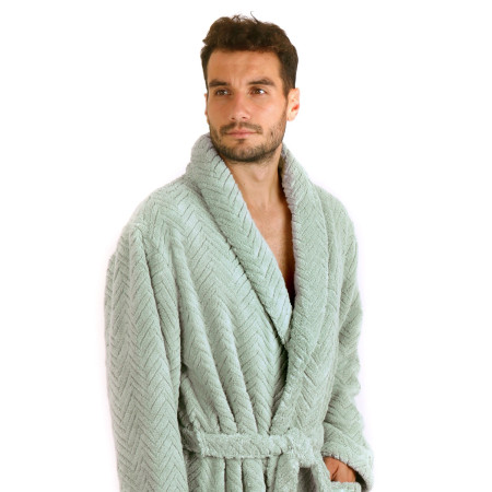 Luxusní unisex župan Athena se šálovým límcem.