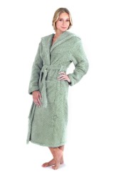 Athena luxusní dámský bavlněný froté župan s kapucí