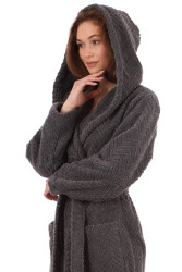 Athena unisex župan Vestis s kapucí