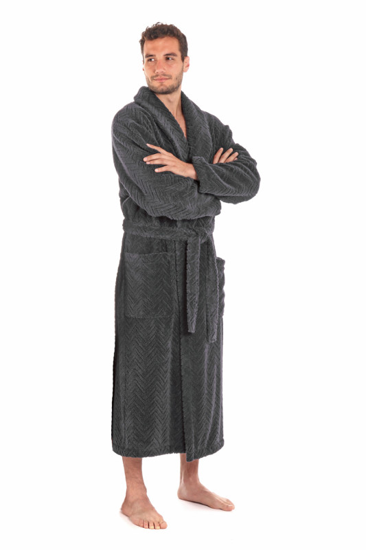 Luxusní unisex župan Athena se šálovým límcem.