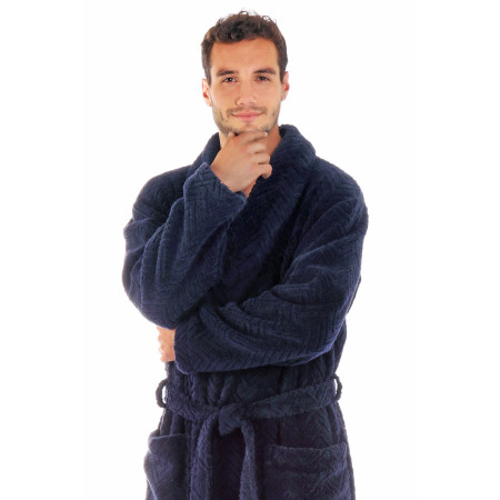 Luxusní unisex župan Athena se šálovým límcem.