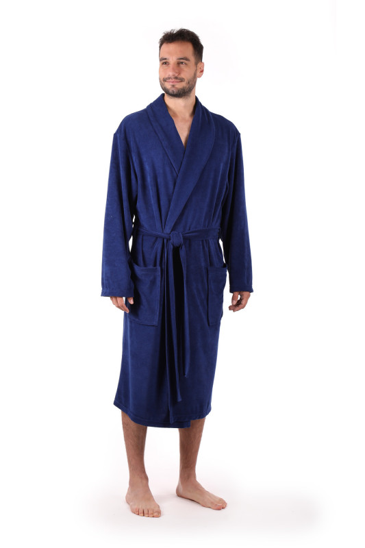 Lehký pánský župan Bari z bavlněného froté nejen na cestování.