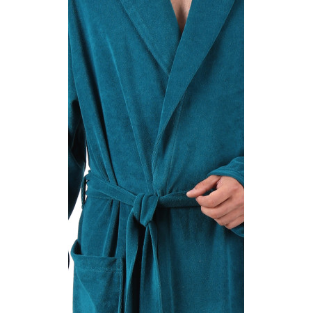 Lehký pánský župan Bari z bavlněného froté nejen na cestování.