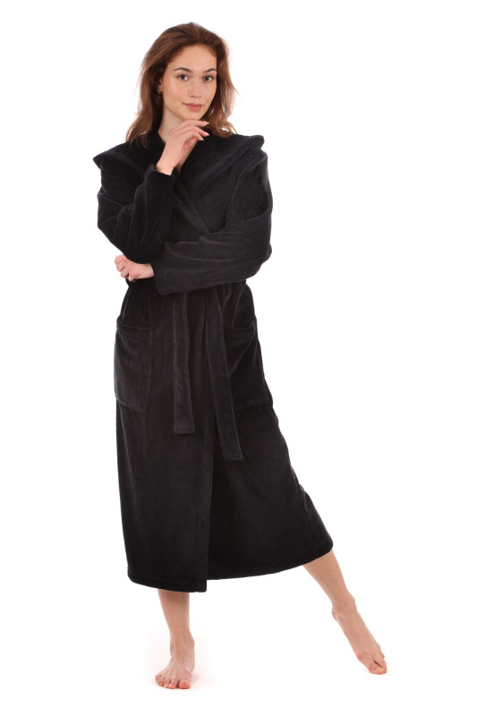 Elegantní dámský župan Tampa Black Beauty pro dokonalý komfort