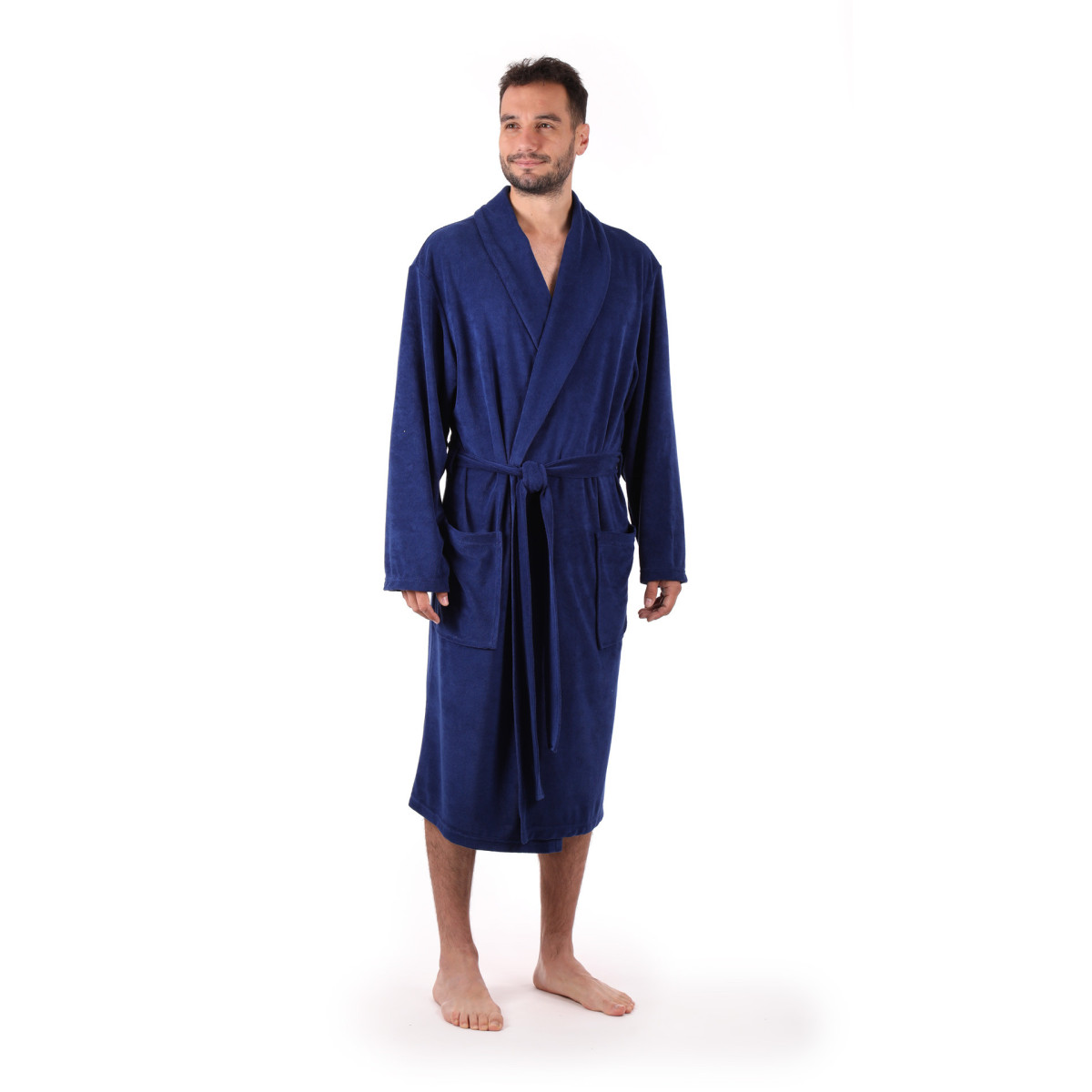 Lehký pánský župan Bari z bavlněného froté ve velikostech 3-6XL.