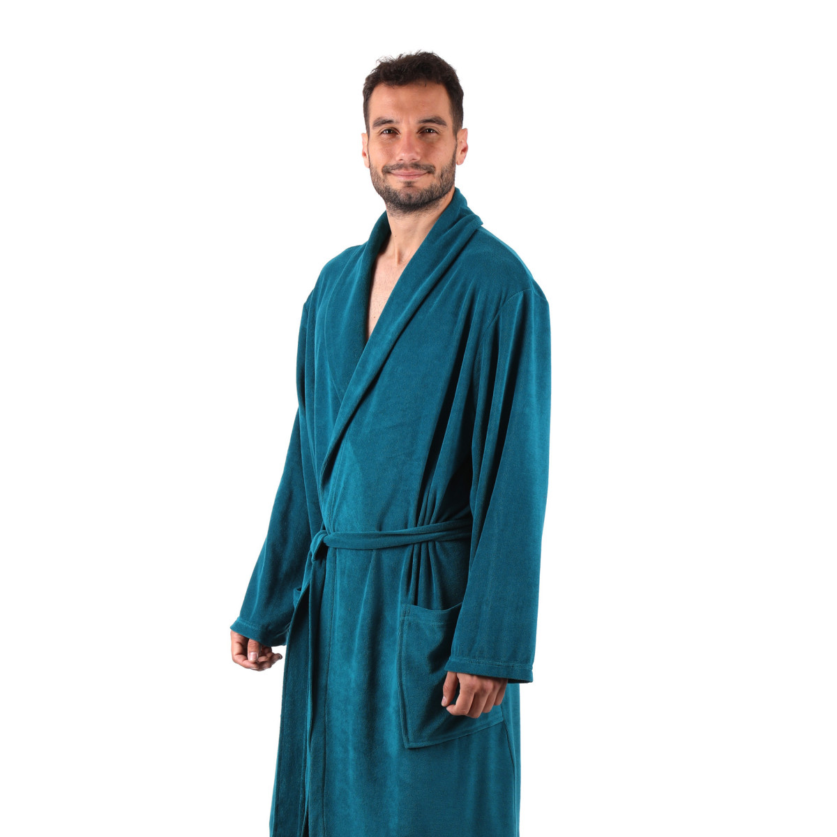 Lehký pánský župan Bari z bavlněného froté ve velikostech 3-6XL.