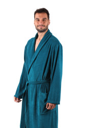 Lehký pánský župan Bari z bavlněného froté ve velikostech 3-6XL.