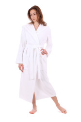 unisex župan Sauna Vestis bílý s kapucí