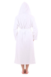 unisex župan Sauna Vestis bílý s kapucí