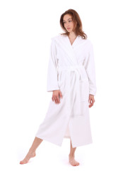 unisex župan Sauna Vestis bílý s kapucí