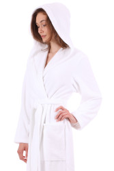 unisex župan Sauna Vestis bílý s kapucí