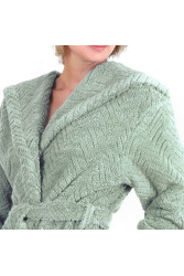 Athena luxusní dámský bavlněný froté župan s kapucí